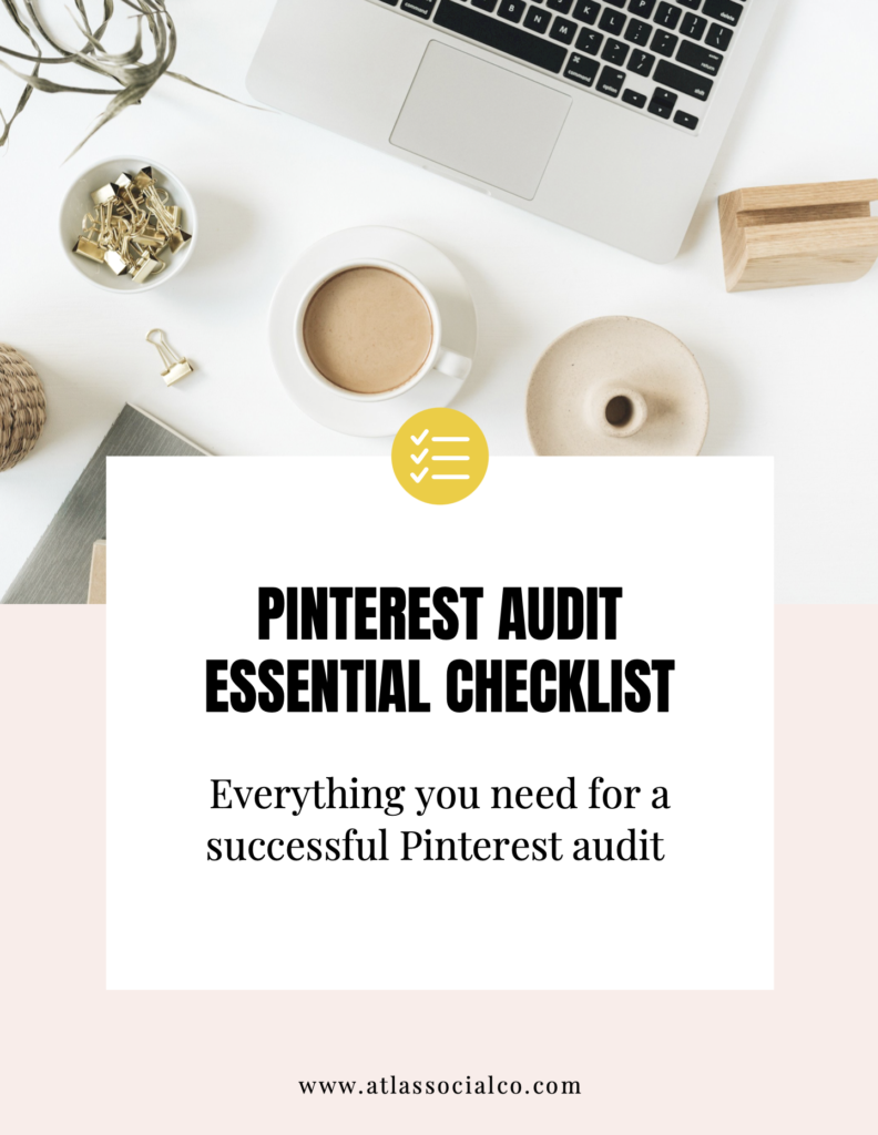 Cover for e-guide with the title Pinterest Audit Essential Checklist