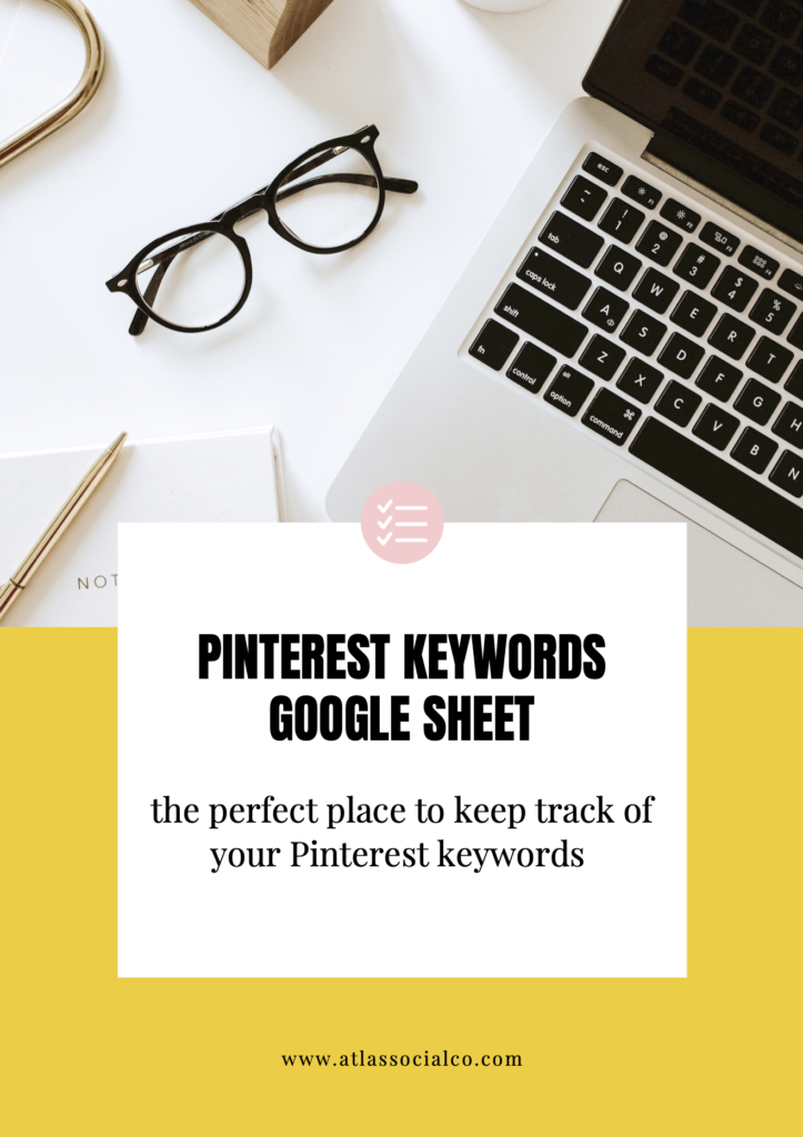 front cover for e-guide called pinterest keywords google sheet resource