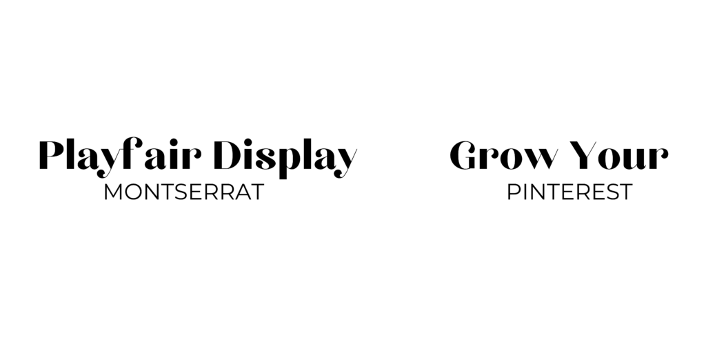 play fair display and Montserrat font pairing for canva
