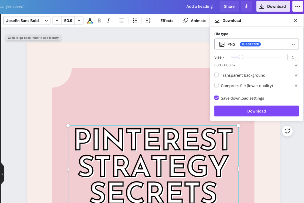 how to create a pinterest board cover in canva
